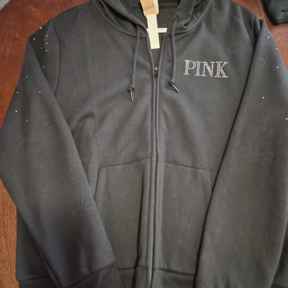 Victoria's Secret Pink Black Zip-Up
